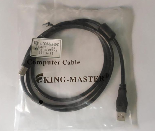 Cable Máy in 1.5m KINGMASTER Chống nhiễu 2.0 (Đen)