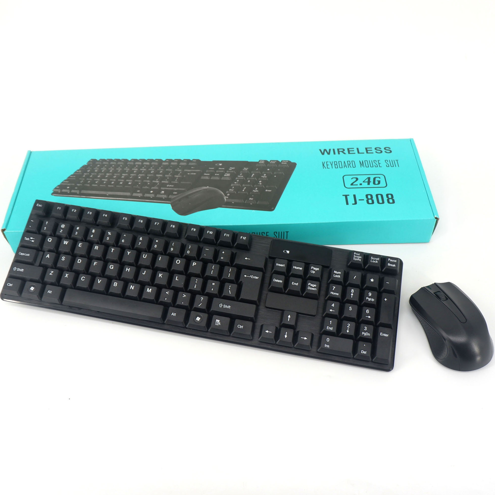 Combo ko dây Keyboard + Mouse TJ-808 Công ty (2xAAA, 1xAA)