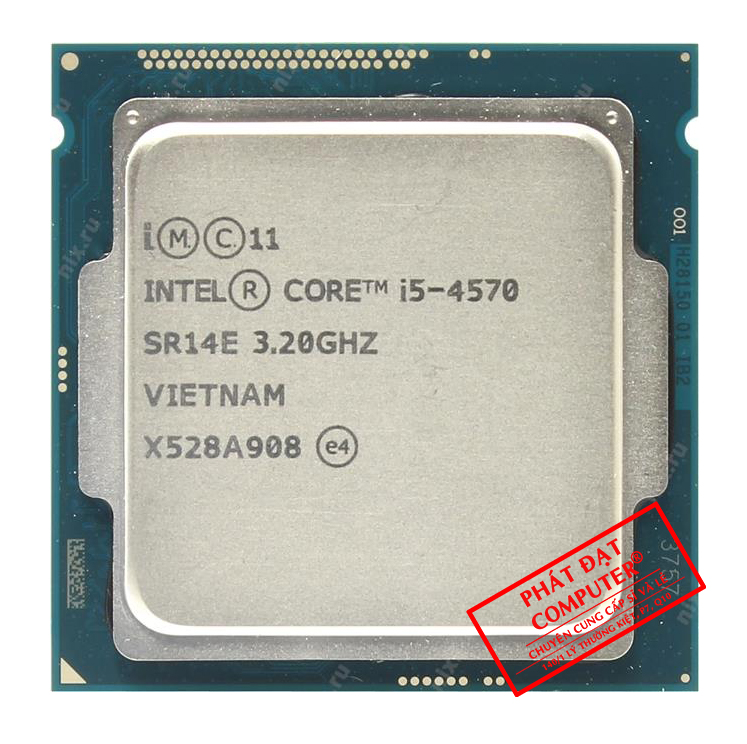 CPU SK 1150 Intel Core i5-4570 Tray (3.2GHz up to 3.6GHz, 4 nhân, 4 luồng, 6MB, 84W)
