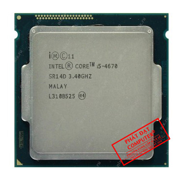 CPU SK 1150 Intel Core i5-4670 Tray (3.4GHz up to 3.8GHz, 4 nhân, 4 luồng, 6MB, 84W)