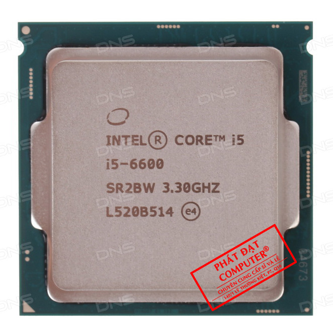 CPU SK 1151v1 Intel Core i5-6600 Tray (3.3GHz up to 3.9GHz, 4 nhân, 4 luồng, 6MB, 65W)