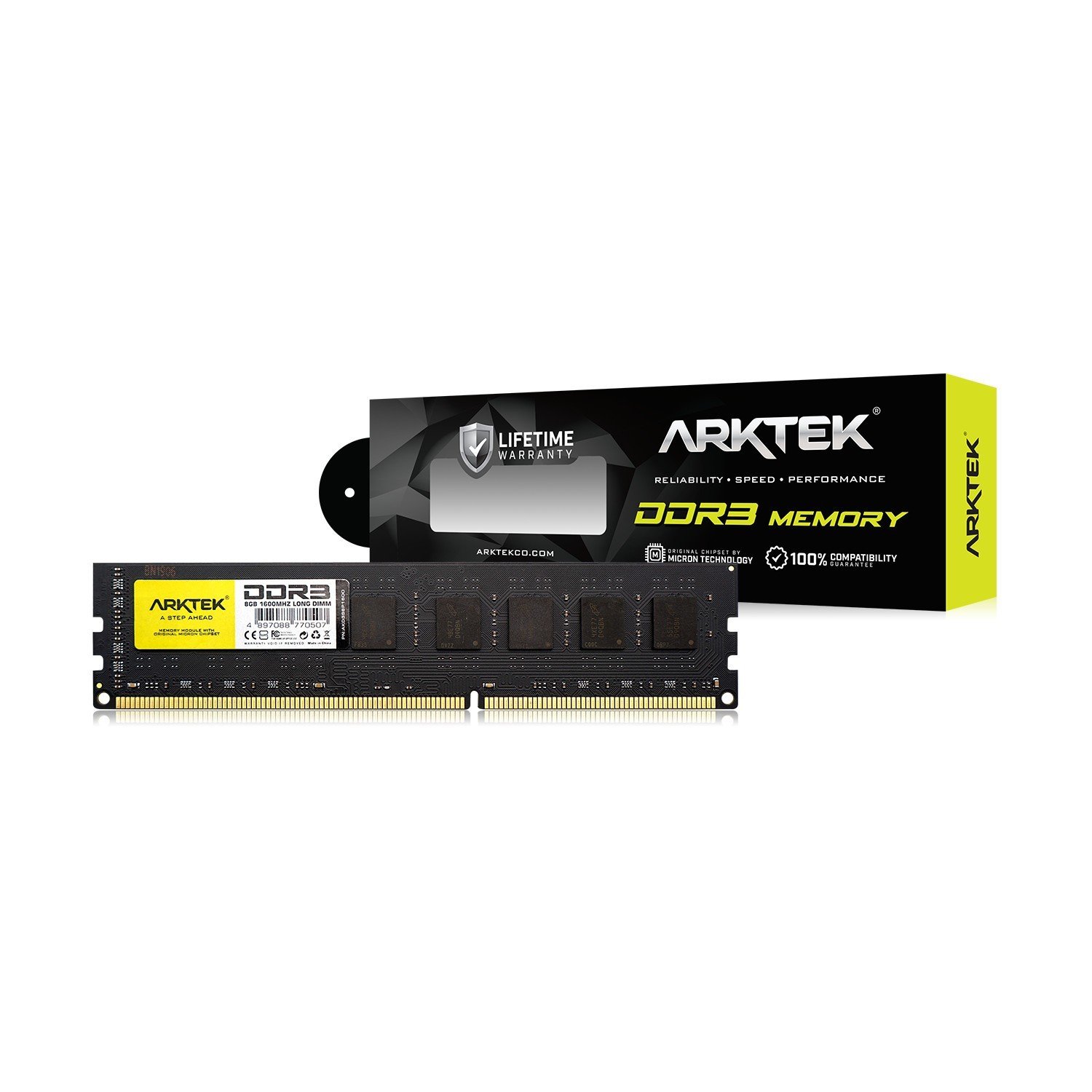 DDR3 PC 8G/1600 ARKTEK New Chính hãng (Box)