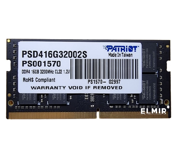 DDR4 LAPTOP 16G/3200 PATRIOT New Chính hãng (Box)