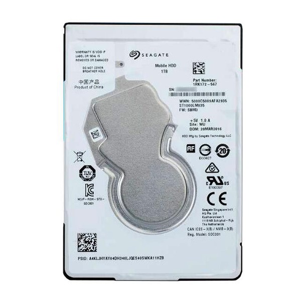 HDD Laptop SEAGATE 1T Momentus Thin Slim 7mm Công ty