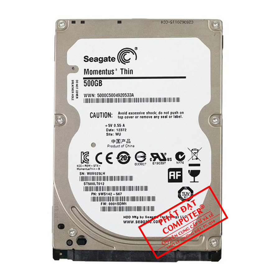 HDD Laptop SEAGATE 500G Momentus Thin Slim 7mm Công ty