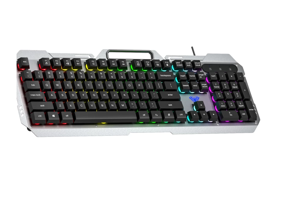 Keyboard AULA F2023 Giả Cơ CÓ LED chuyên GAME USB Chính hãng