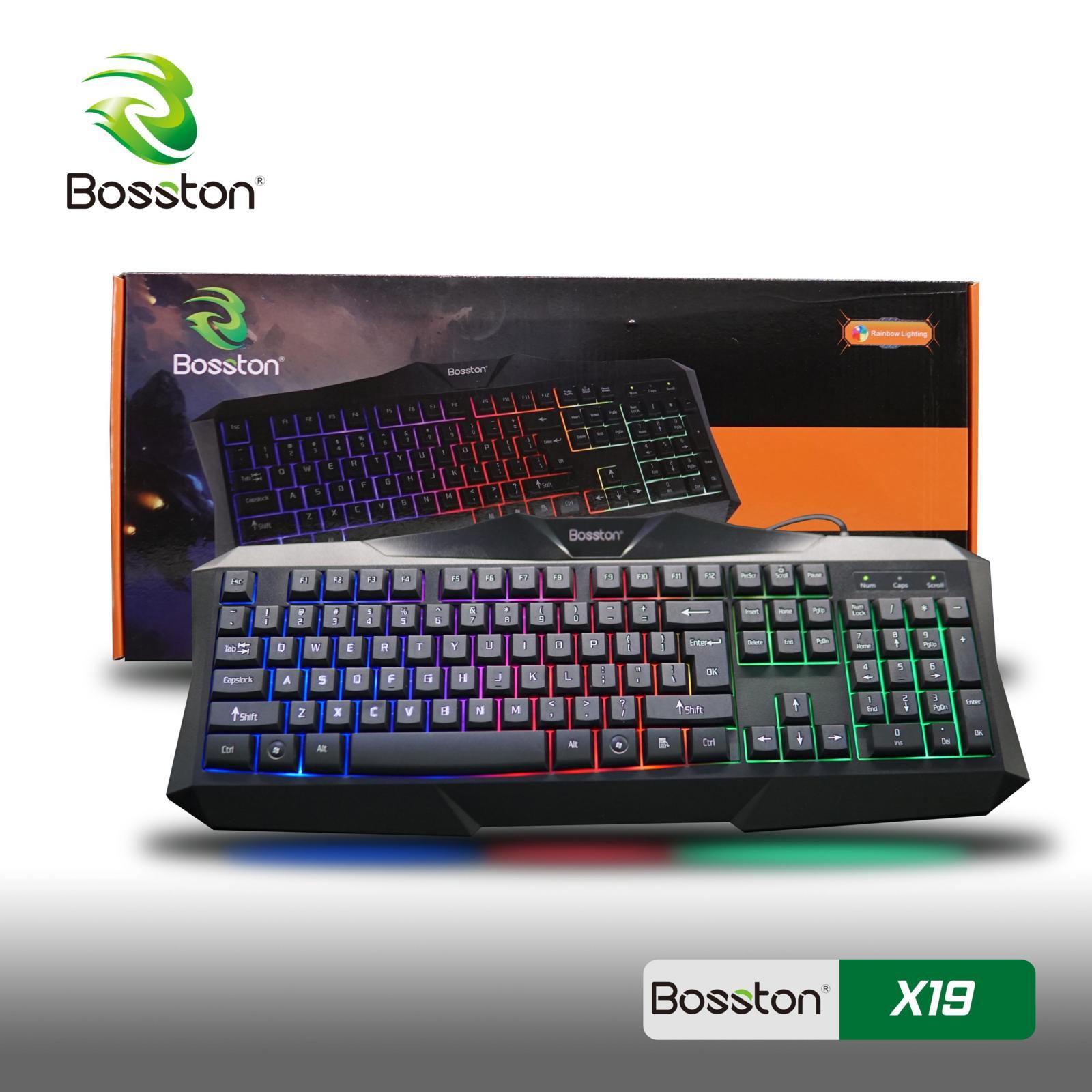 Keyboard BOSSTON X19 LED USB Chính hãng