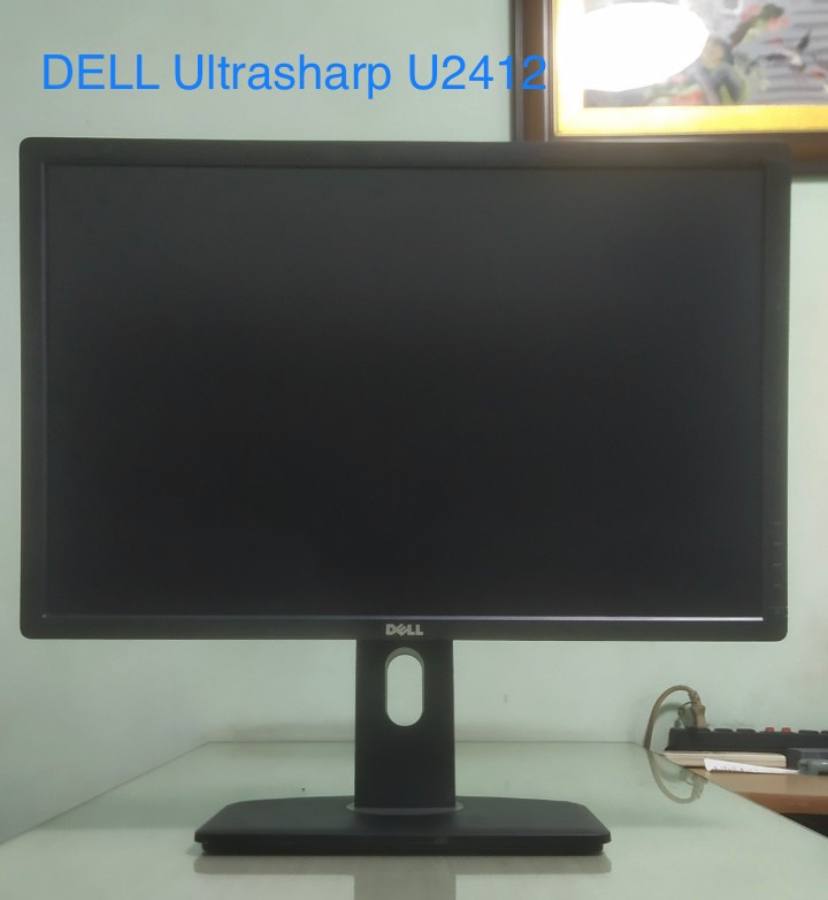 LCD RN 24' DELL U2412M Ultrasharp Wide Cũ NoBox (IPS - VGA, DVI 24+1, DP, 1920x1200, 60Hz, Treo tường, Kèm chân, Ko kèm phụ kiện, Chuyên đồ họa)