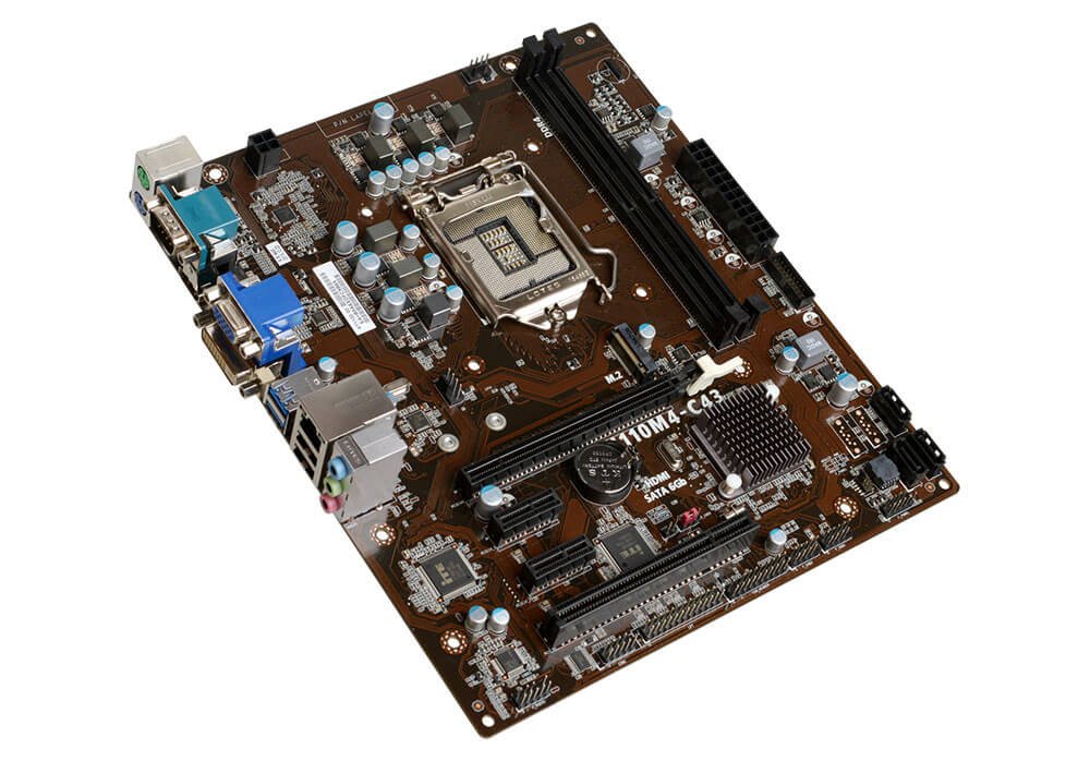 Mainboard SK 1151v1 ECS H110M4-C43 Like New (VGA, HDMI, DVI 24+1, COM, M.2 Sata, LAN 1000Mbps, 2 khe RAM DDR4, mATX)