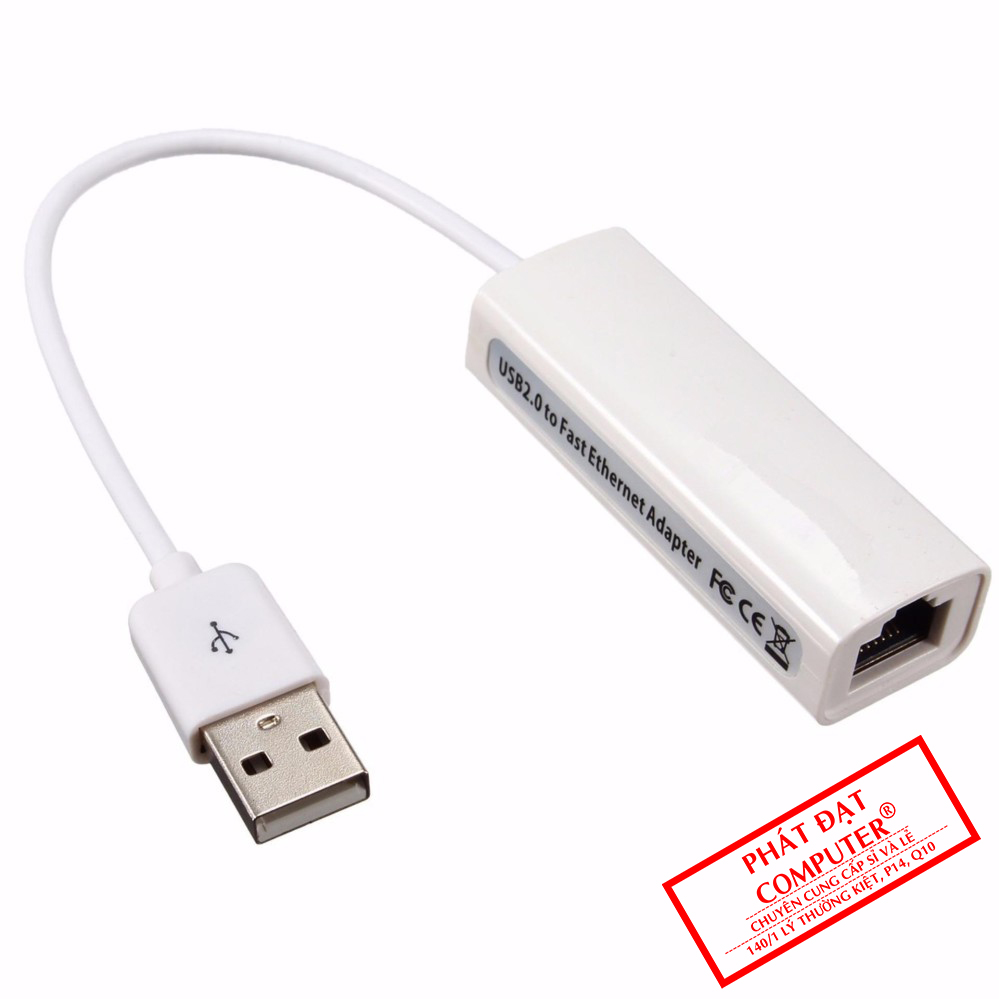 USB ra LAN APPLE 2.0 100Mbps dạng dây 19cm