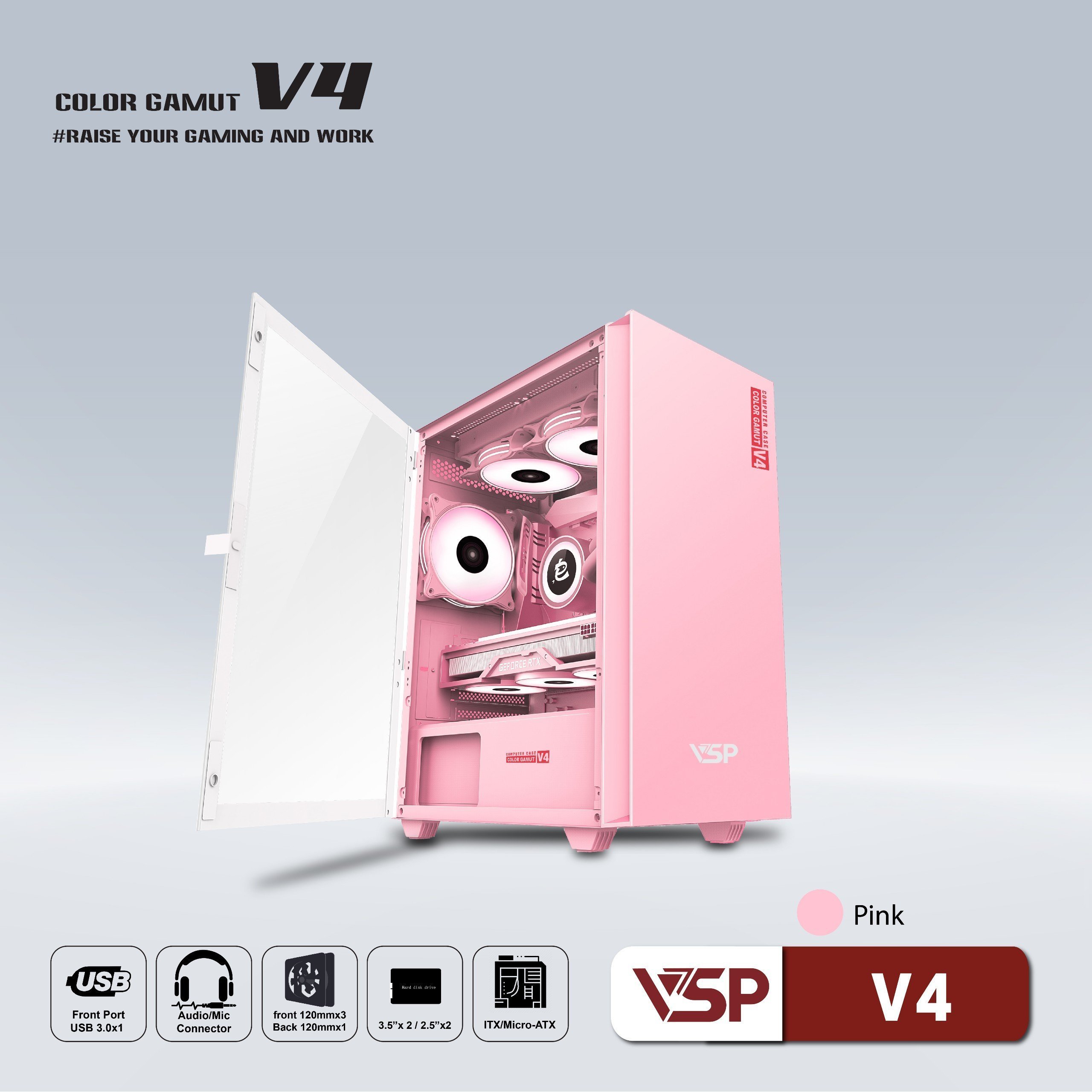 Case VSP COLOR GAMUT V4 T Pink