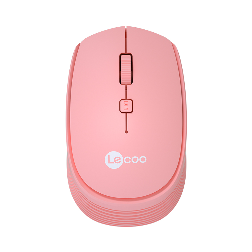 Mouse ko dây LECOO WS202 Pink Chính hãng (Có pin, 1xAA)	(THAY THẾ CHO LECOO WS202 Mint,  FD-i330H )