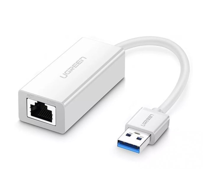 Bộ chuyển đổi USB 3.0 ra LAN Ugreen 20255 tốc độ 10/100/1000Mbps màu trắng (Liên hệ nhân viên kinh doanh để được giá tốt hơn)