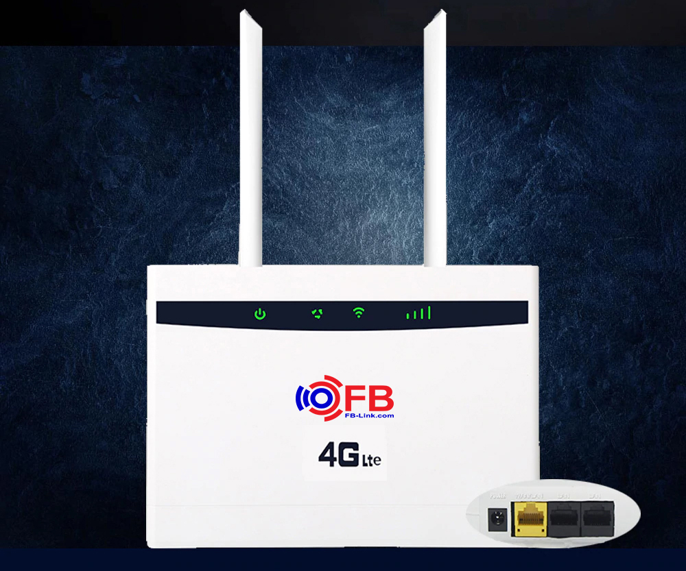 Router Wifi 4G LTE FB-Link CPE-V08 (2 anten, chuyên dùng xe khách, 10 user, 2LAN)