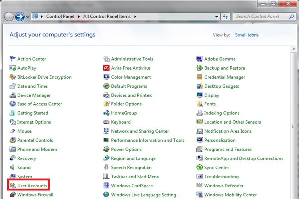 Đổi Mật Khẩu Máy Tính Windows 7 Bằng Control Panel