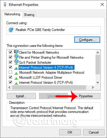 Internet Protocol Version 4 (TCP/IPv4)