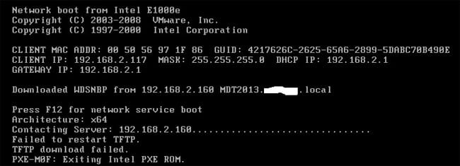 Lỗi PXE-E61