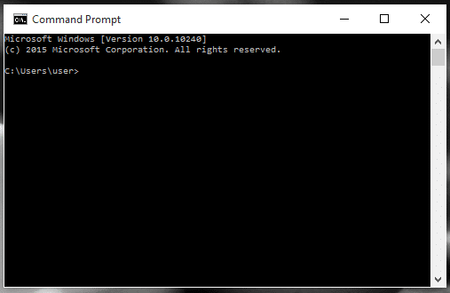 mở cửa sổ Command Prompt