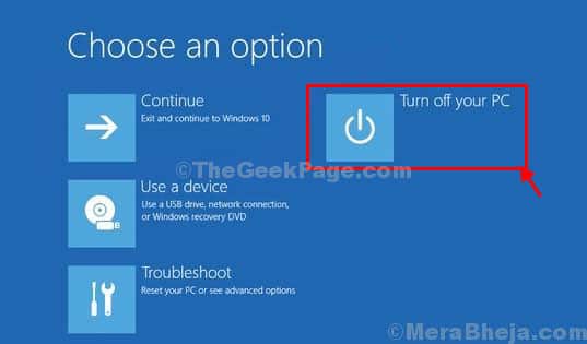 Nhấp vào Turn off your PC