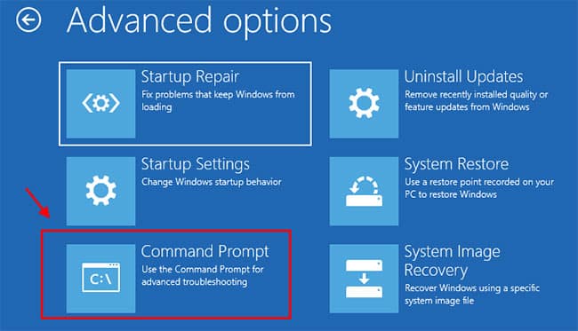 Truy cập "Command Prompt"