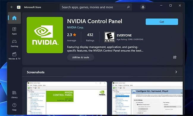 Chọn NVIDIA Control Panel