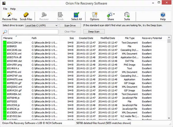 Orion File Recovery Software