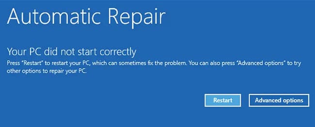 Chạy công cụ Startup Repair