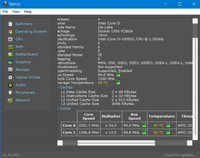 Nhiệt độ lõi CPU