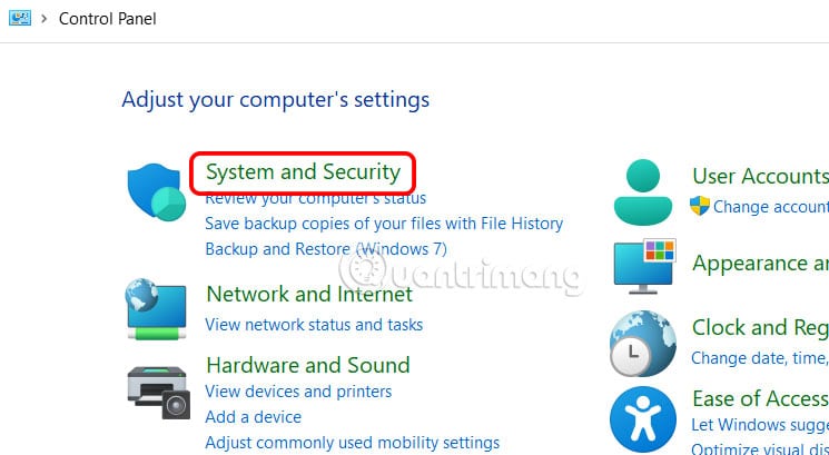 System and Security Windows 11