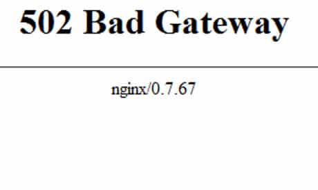 502-bad-gateway Thông báo lỗi 502 Bad Gateway
