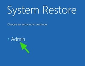 Chọn một tài khoản có quyền Admin