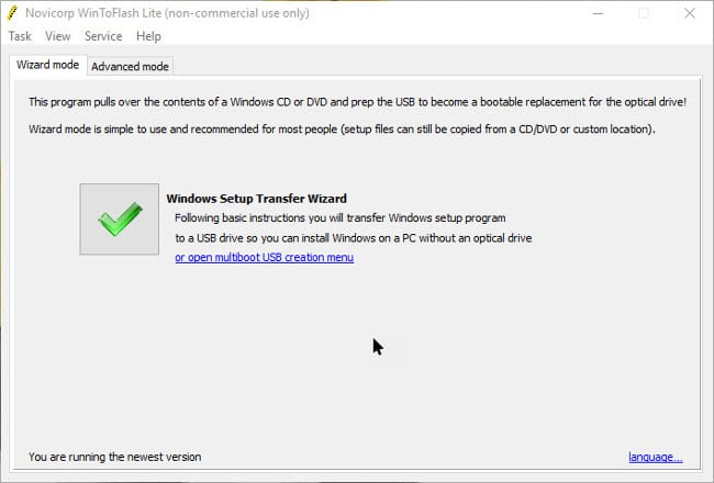 WinToFlash là phần mềm miễn phí giúp tạo USB boot