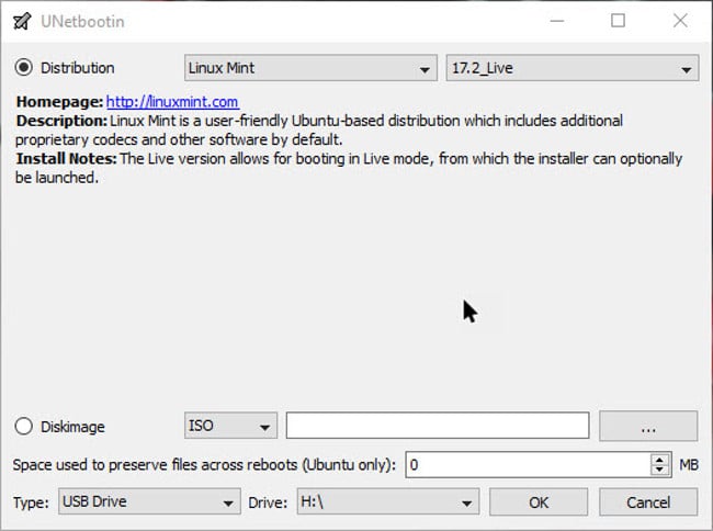 UNetbootin còn hỗ trợ chế độ Frugal install