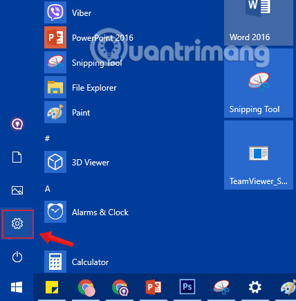 bat-tat-sleep-tren-windows-10-1 Nhấn chọn biểu tượng Settings trong Start Menu