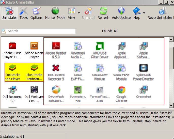 gỡ cài đặt Bluestacks