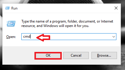 mở Command prompt