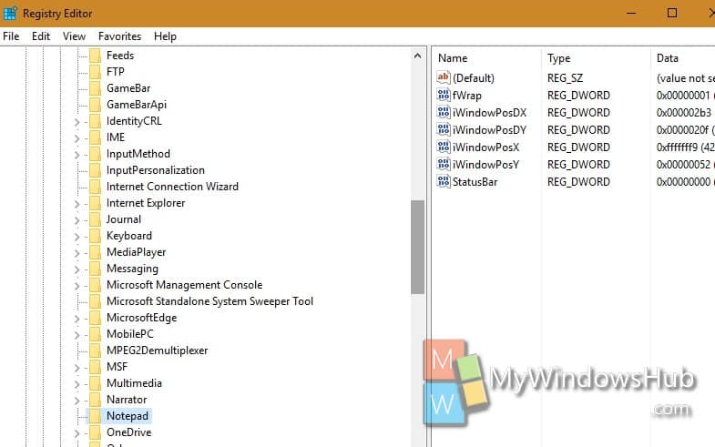 Cửa sổ Registry Editor