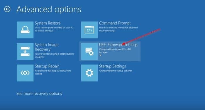 Chọn UEFI Firmware Settings