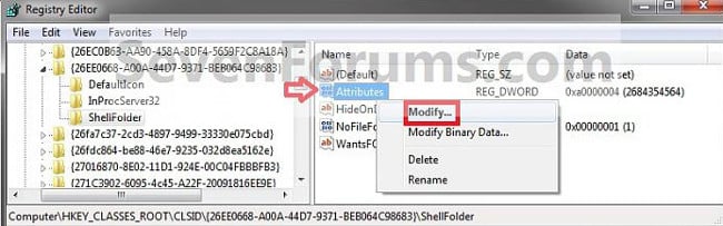 Gỡ bỏ Control Panel trên Navigation Pane