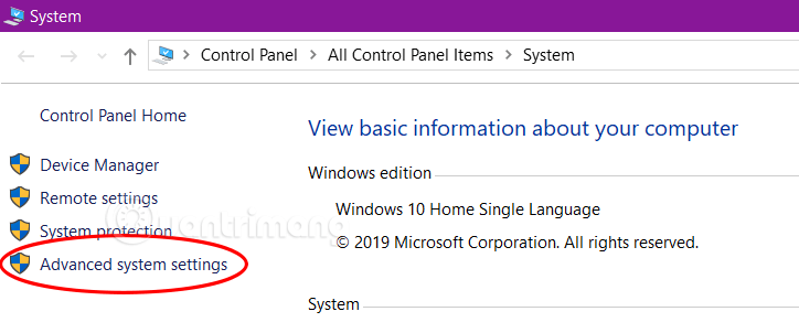 cach-lam-may-tinh-chay-nhanh-hon-2 Mở Advanced system settings