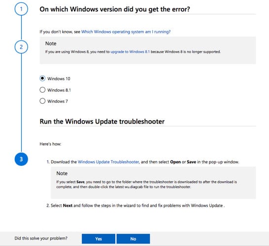 Cách sử dụng Windows Update Troubleshooter