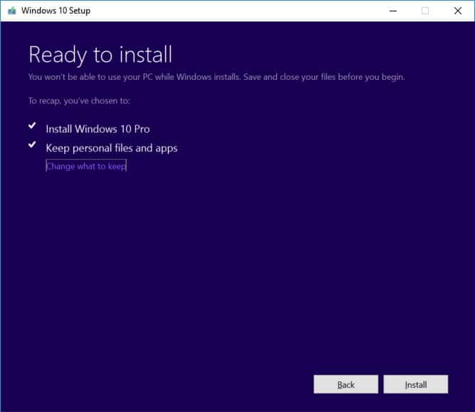 Click chọn Install để bắt đầu quá trình cập nhật (update)