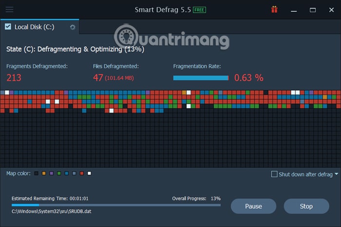 Smart Defrag chống phân mảnh ổ đĩa