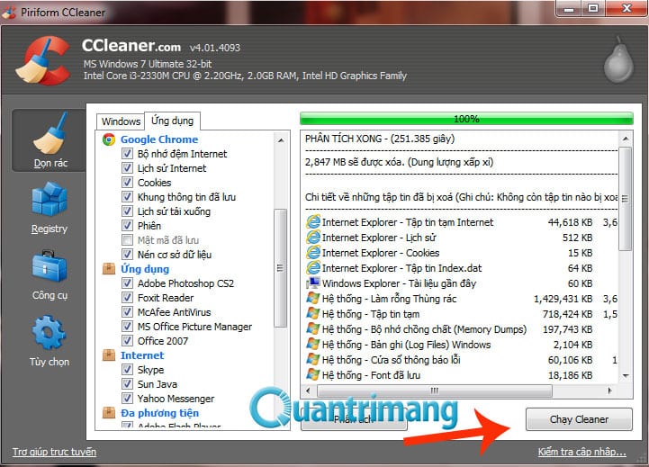 Cách xoá file lặp bằng CCleaner