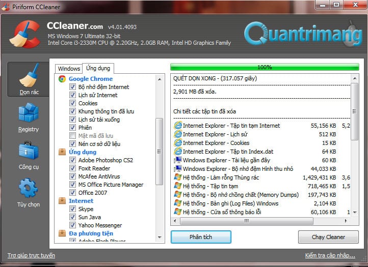 Cách xoá file lặp bằng CCleaner