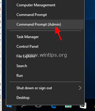 Mở Command Prompt dưới quyền Admin