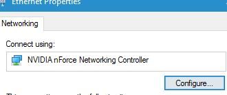 Click chọn nút Configure