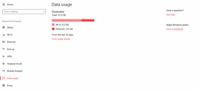 Dữ liệu sử dụng Internet