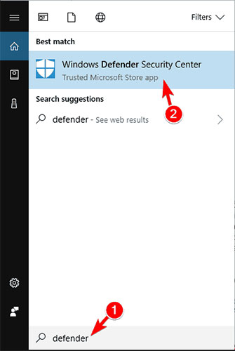 cpu-cao-bat-thuong-do-tiworkerexe-1 Chọn Windows Defender Security Center