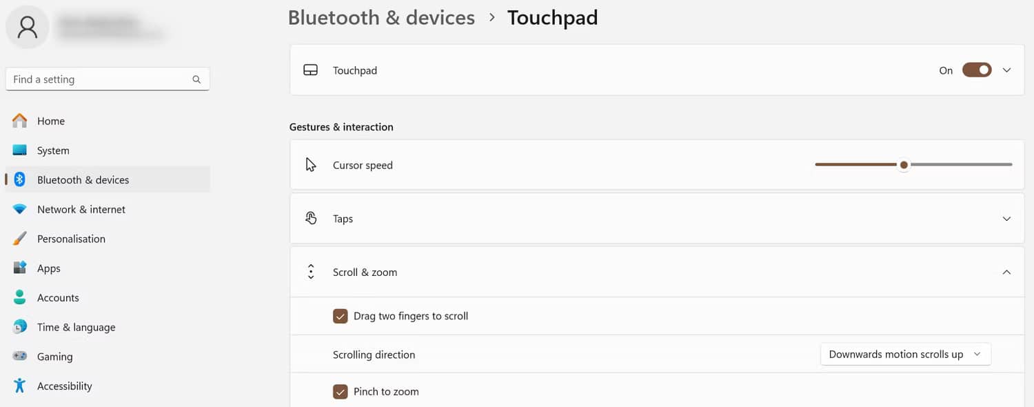 cuon-bang-hai-ngon-tay-khong-hoat-dong-tren-windows-3 Kích hoạt tính năng cuộn hai ngón tay trong ứng dụng Windows Settings